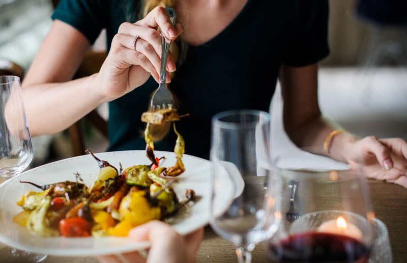 People Eating Greek Cuisine